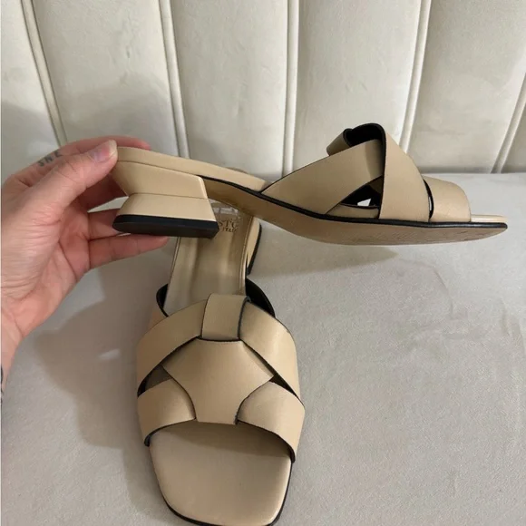 Emanuele Crasto Size 38 Leather Slides - Picture 3 of 12